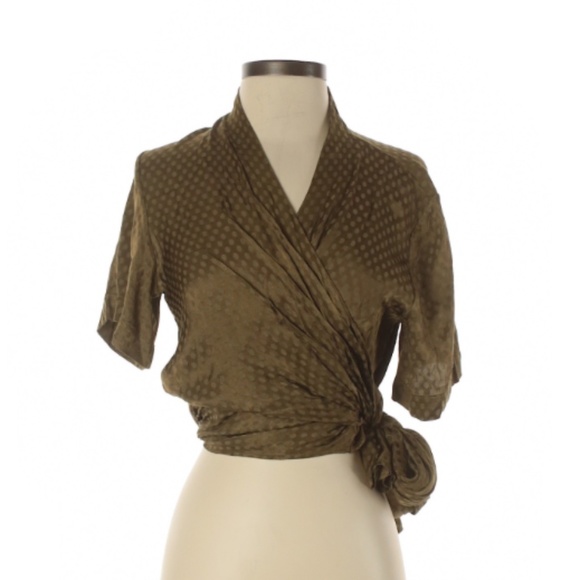 NWT Free People Silky Wrap Crop Top S - Picture 1 of 4